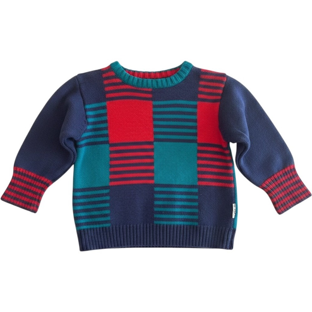 Gymboree Sweater Small 3T Multicolor Vintage 90s Colorblock Rare Rainbow Tag